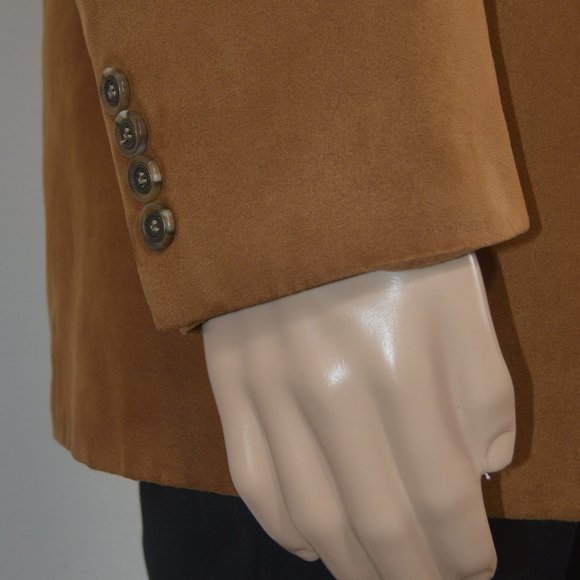 Gianfranco Ruffini Italy Men's Suede Brown Jacket Blazer Sport Suit Coat - Picture 4 of 8